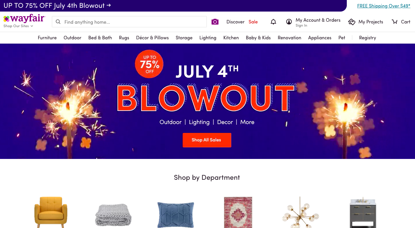 wayfair website
